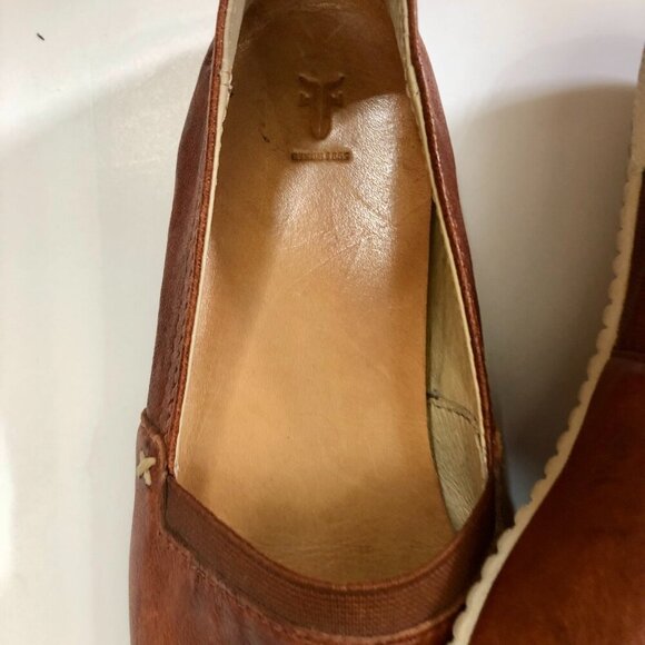 Frye Melanie Slip-On Shoes, Size 6 1/2, Cognac - Picture 4 of 6